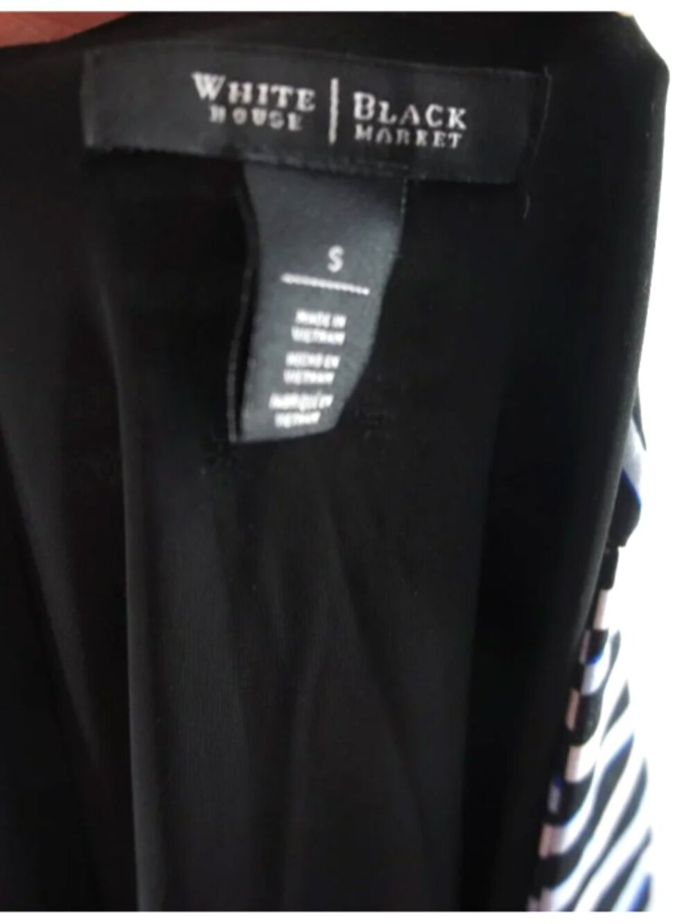 White House Black Market Layered Fitted Surplice Top size S - Picture 3 of 4